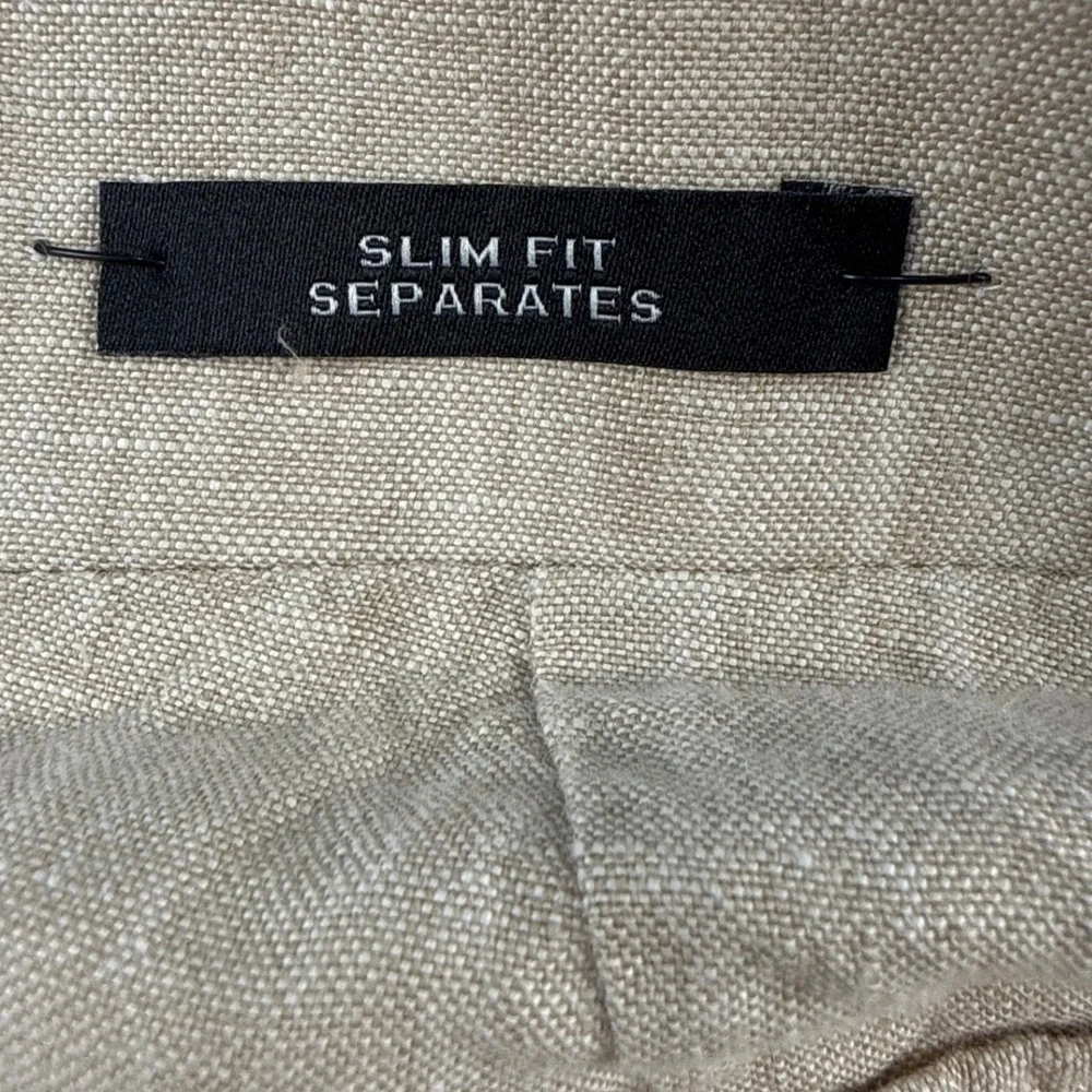 Joseph Abboud Linen Pants Mens 38x30 JOE Slim Fit Separates Tan EUC